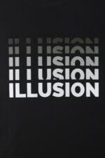 Loose Fit ILLUSION Black T-Shirt - Image 2