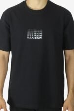 Loose Fit ILLUSION Black T-Shirt - Image 3