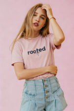 Oversized Fit Cotton Light Pink T-Shirt