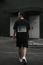 Loose Fit ILLUSION Black T-Shirt