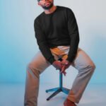 Jacquard Black Full Sleeves Tshirt