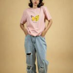 Pink Butterfly Oversized T-Shirt