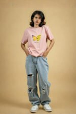 Pink Butterfly Oversized T-Shirt