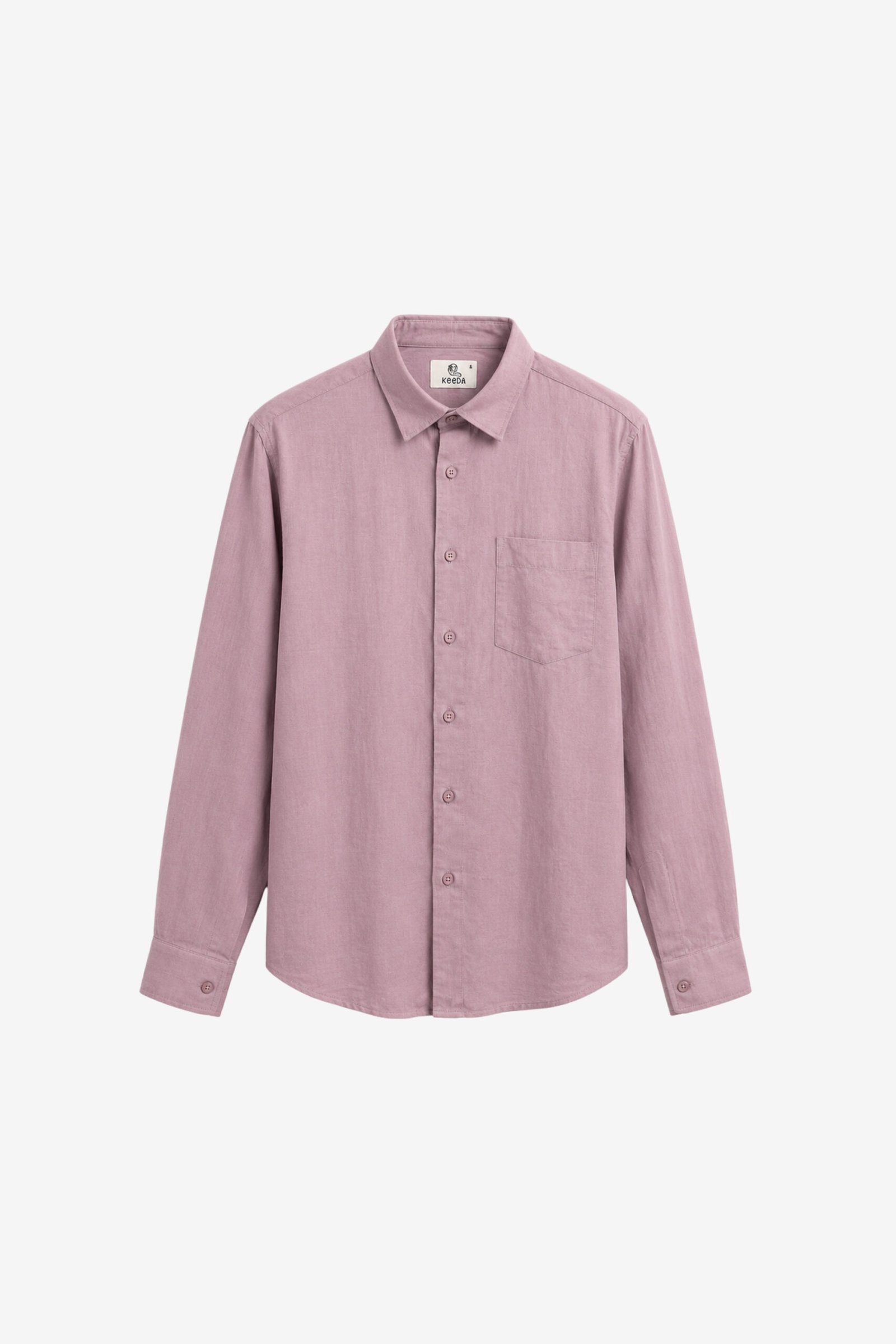 130 Mauve Linen Shirt - Image 1